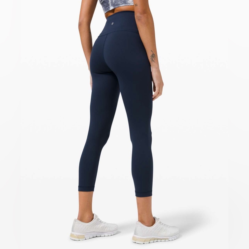 Lululemon Wunder Train High-Rise Crop 23" - True Navy